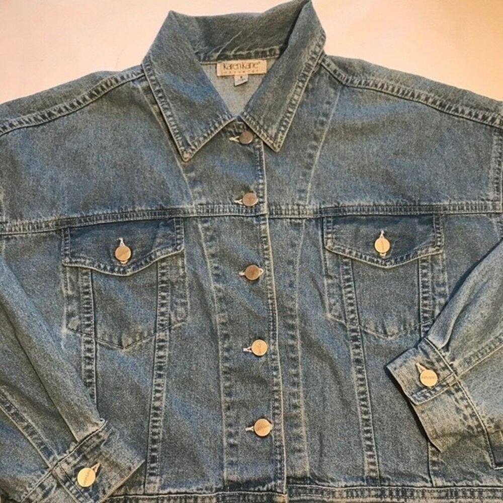 Karen Kane Ladies EasyWear Denim Jean Jacket Size S Made in USA